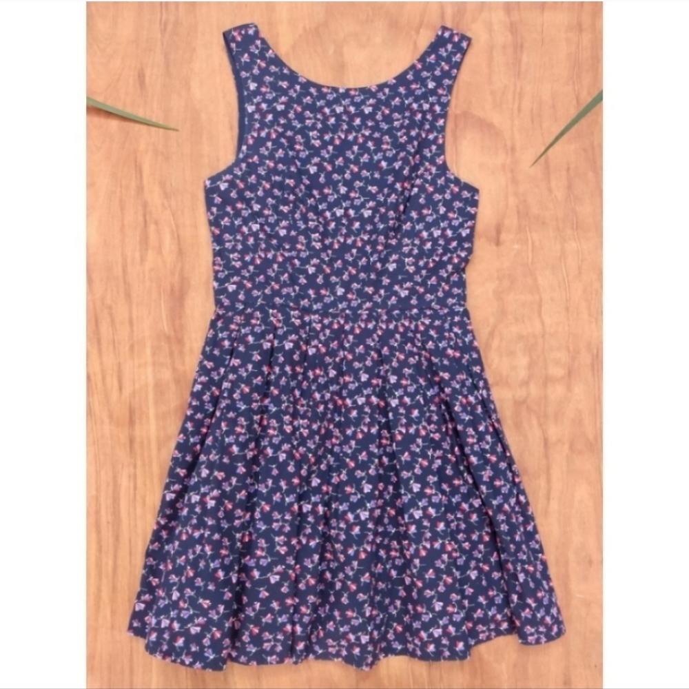 Jack Wills purple blue fairy fit flare sleeveless dress 8